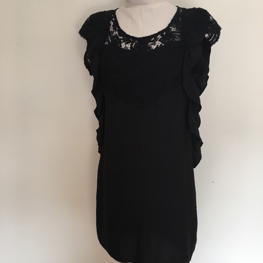 Black Sandro sleeveless mini dress